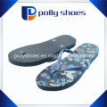 Esplêndido Womens Sunshine Praia Azul Cinza Do Dedo Do Pé Aberto Flip Flop